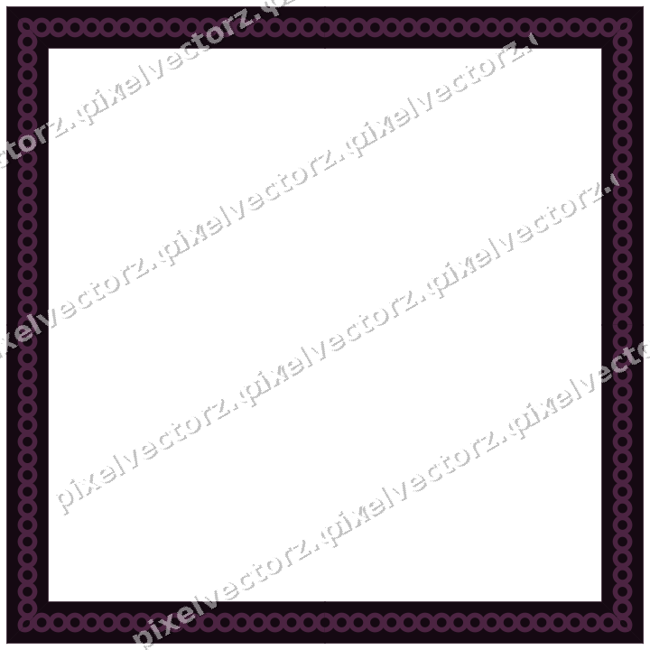 Decorative picture frame border in dark magenta with ring chain