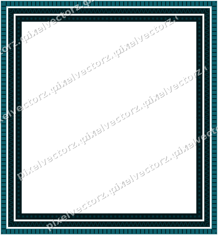 Decorative picture frame border in amber and dark teal with wave band