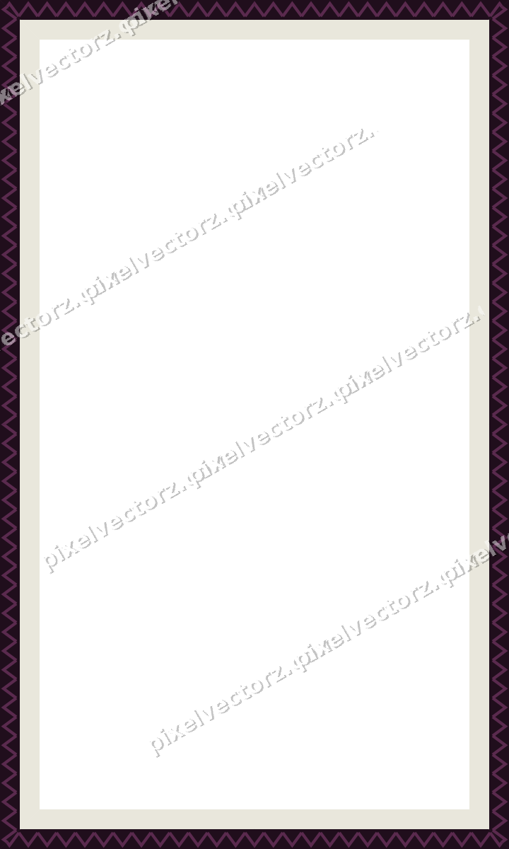 Decorative picture frame border in dark magenta and lime with zigzag