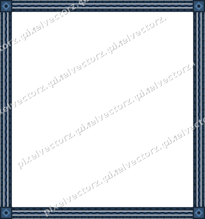 Decorative picture frame border in dark blue and orange with greek key