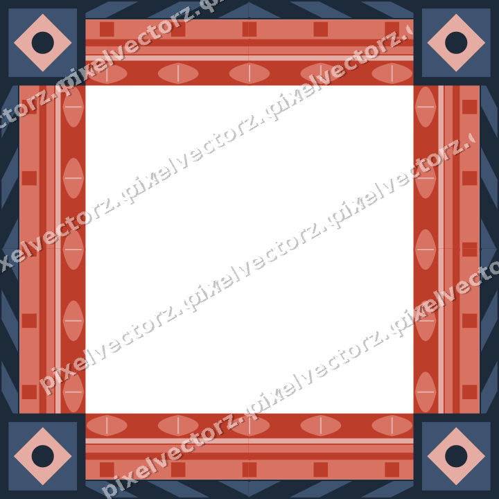 Decorative picture frame border in amber and green with diagonal band