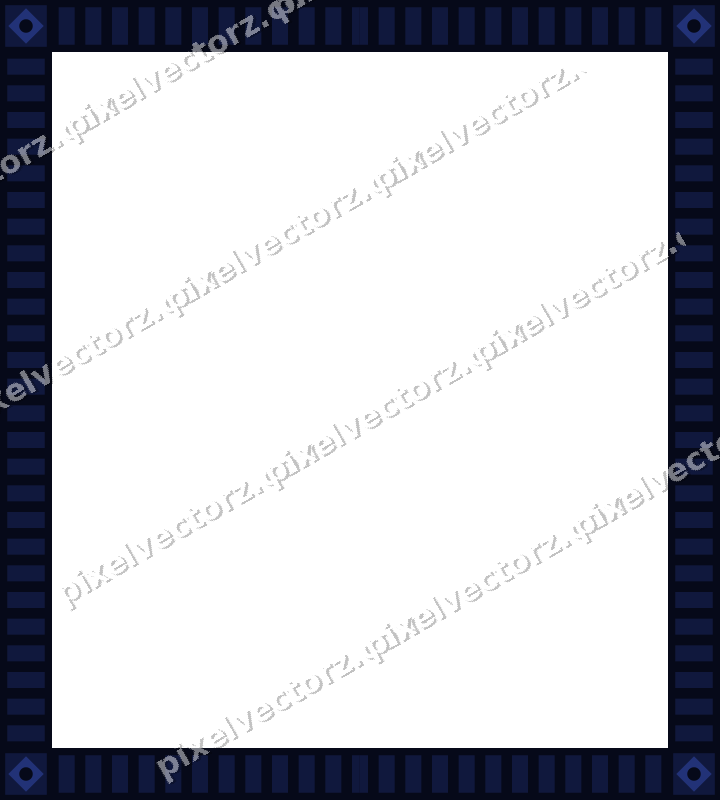 Decorative picture frame border in amber and blue with dentil