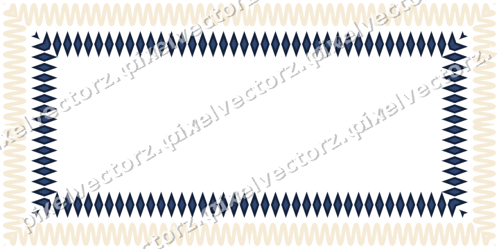 Decorative picture frame border in dark blue with diamond band