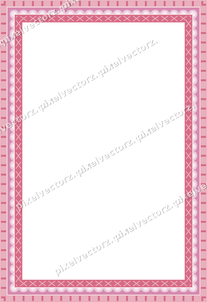 Decorative picture frame border in pale pink with scale band