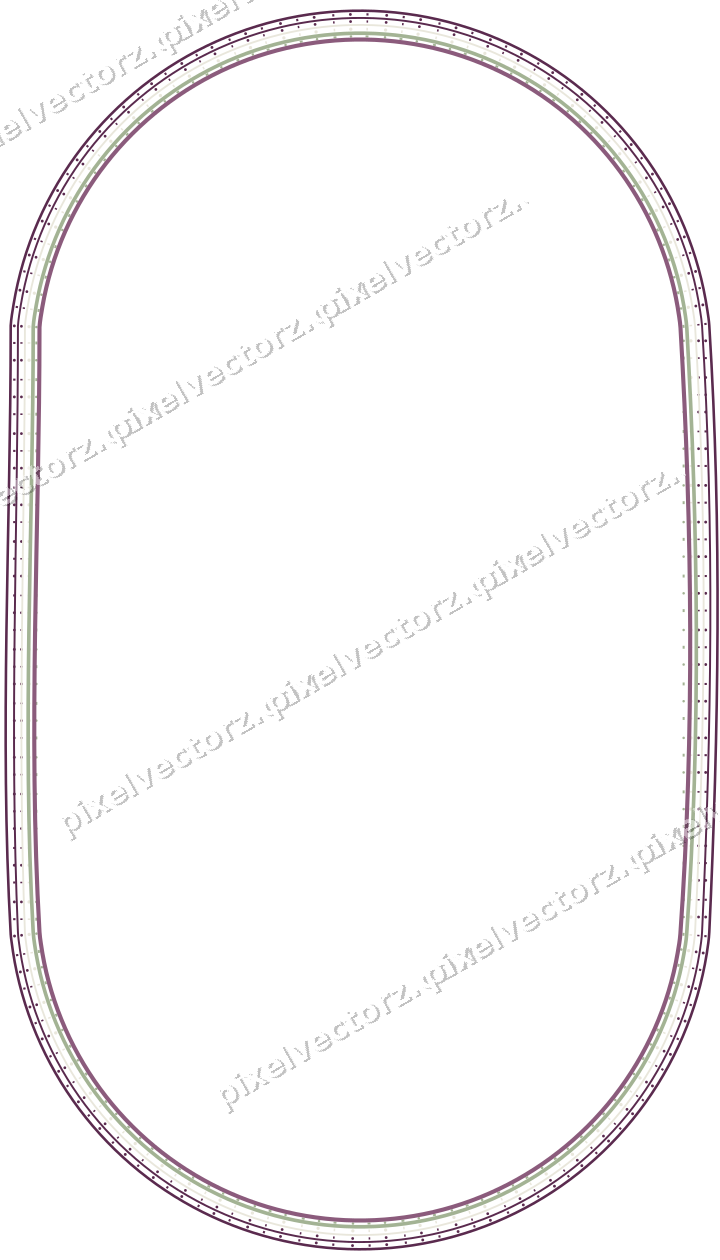 Decorative line art frame in dark magenta and lime with label plaque