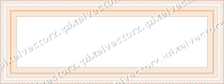 Decorative picture frame border in blue and orange with greek key