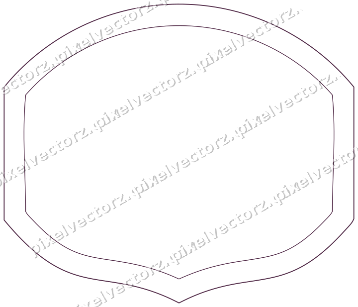 Decorative line art frame in dark magenta and lime with label plaque