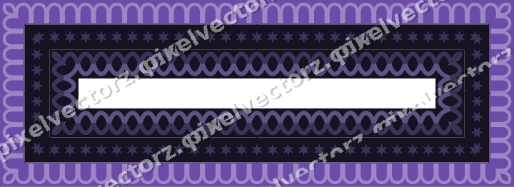 Decorative picture frame border in amber and purple with star band