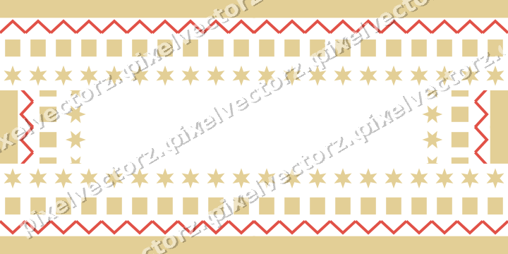 Decorative picture frame border in red and orange with zigzag