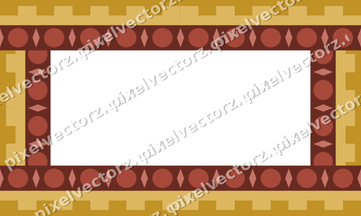 Decorative picture frame border in orange and amber with egg and dart