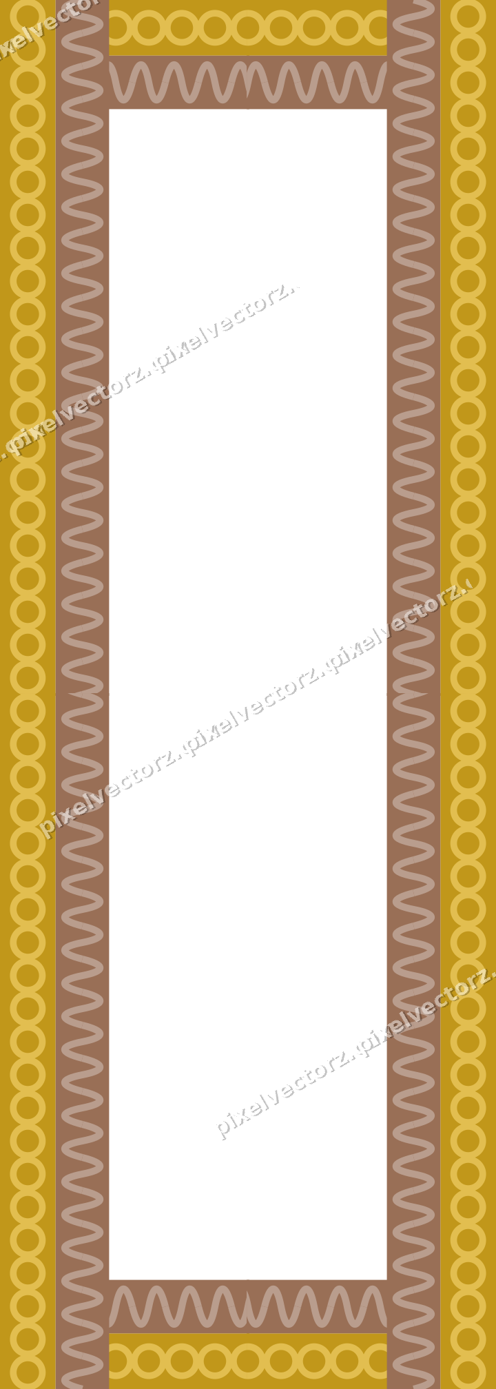 Decorative picture frame border in amber with ring chain