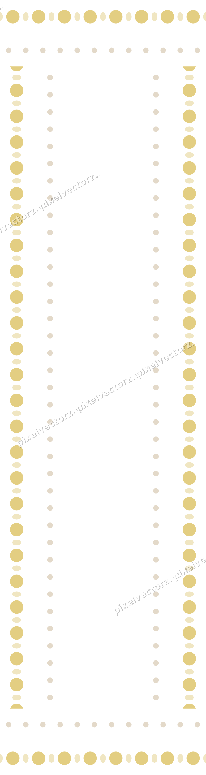 Decorative picture frame border in lime and yellow with dot row