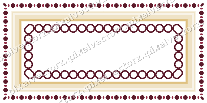 Decorative picture frame border in dark pink with bead and reel