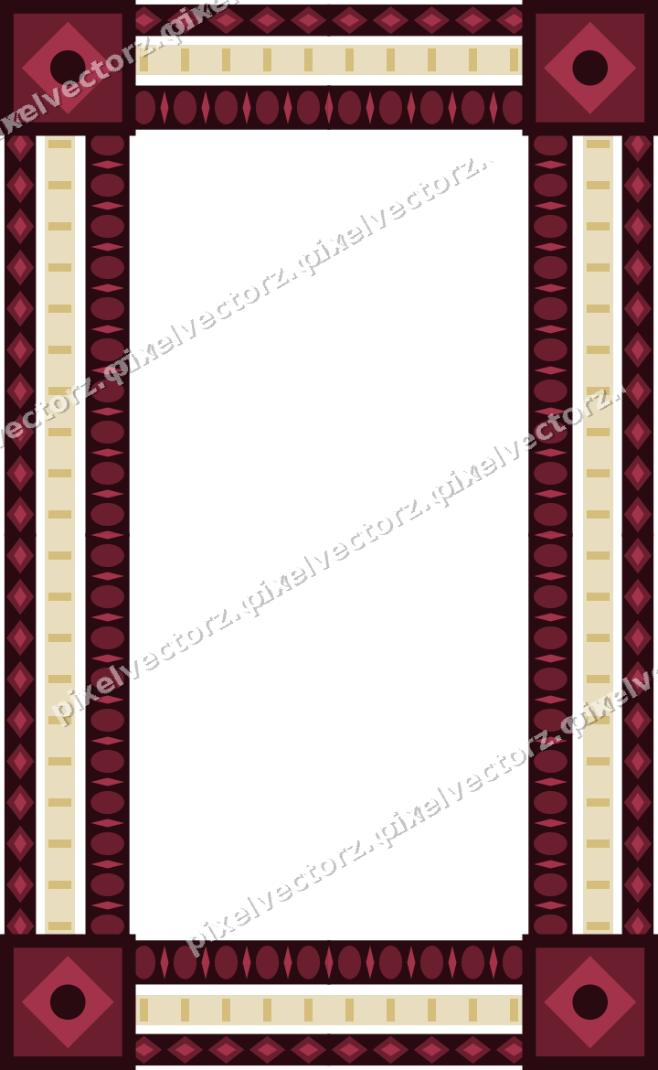 Decorative picture frame border in dark pink and red with diamond band