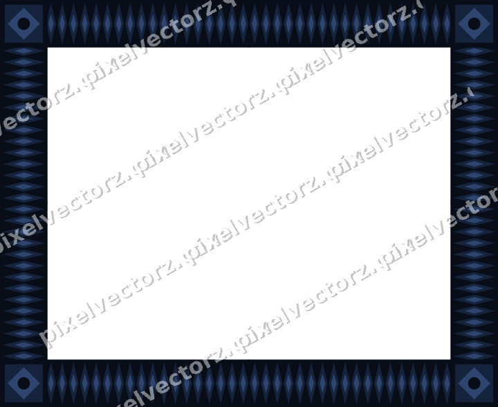 Decorative picture frame border in dark blue with diamond band