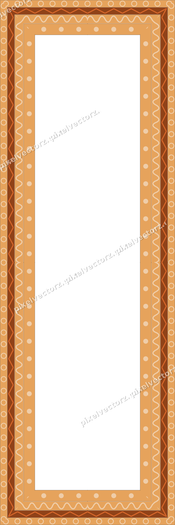 Decorative picture frame border in dark blue with ring chain