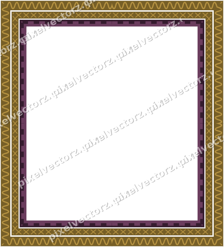 Decorative picture frame border in dark magenta with cross band
