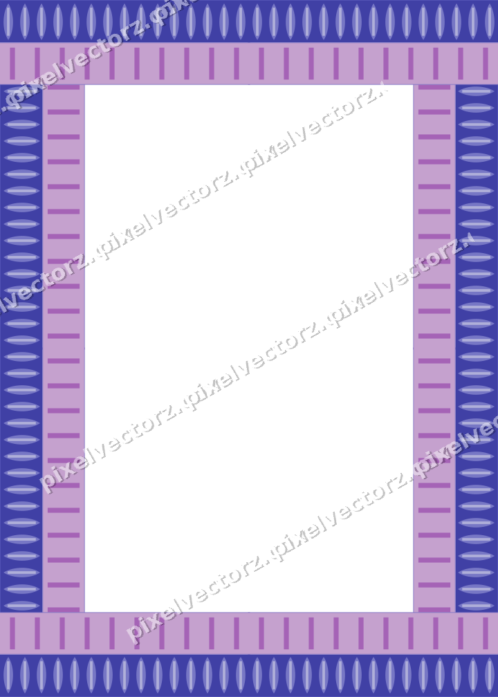 Decorative picture frame border in purple and blue with leaf moulding