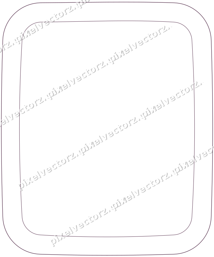 Decorative line art frame in dark magenta and lime with label plaque