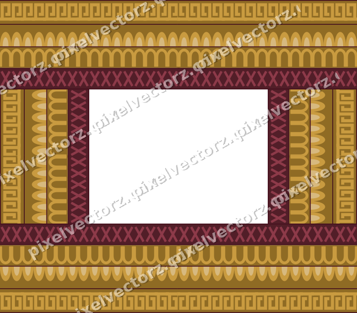Decorative picture frame border in dark pink with arcade frieze