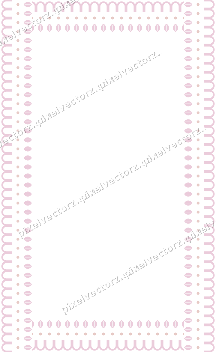 Decorative picture frame border in pale pink and pale red with dot row