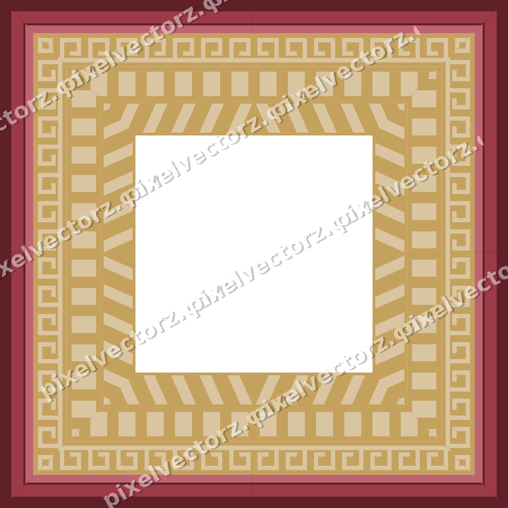 Decorative picture frame border in dark pink and red with greek key