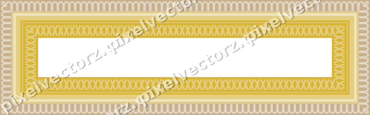Decorative picture frame border in lime and yellow with arcade frieze