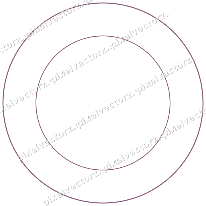 Decorative line art frame in dark magenta and lime with oval