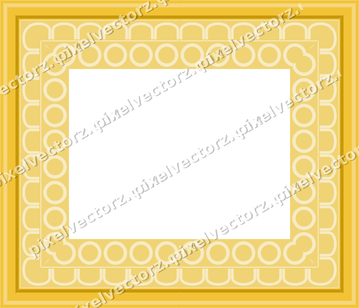 Decorative picture frame border in dark blue with arcade frieze