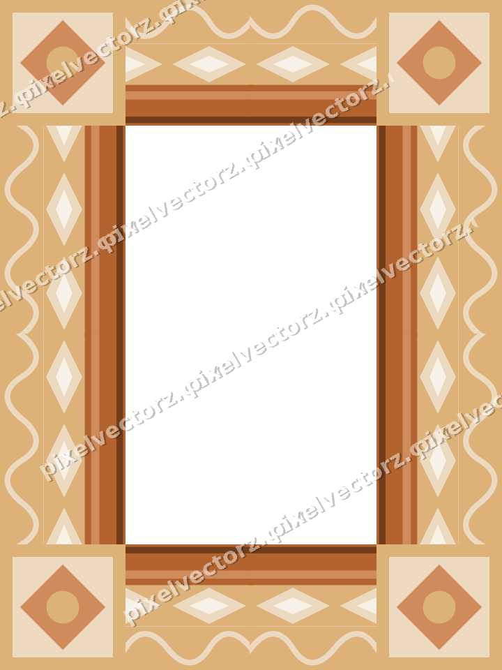 Decorative picture frame border in dark green with diamond band