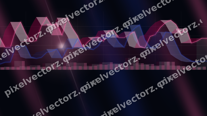 Nahtloser Neon Diagramm Hintergrund in Rosa und Blau