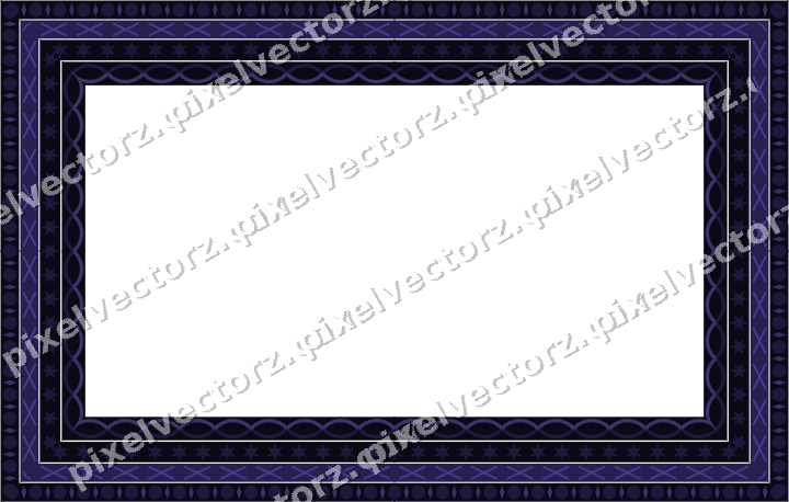 Decorative picture frame border in orange and blue with egg and dart