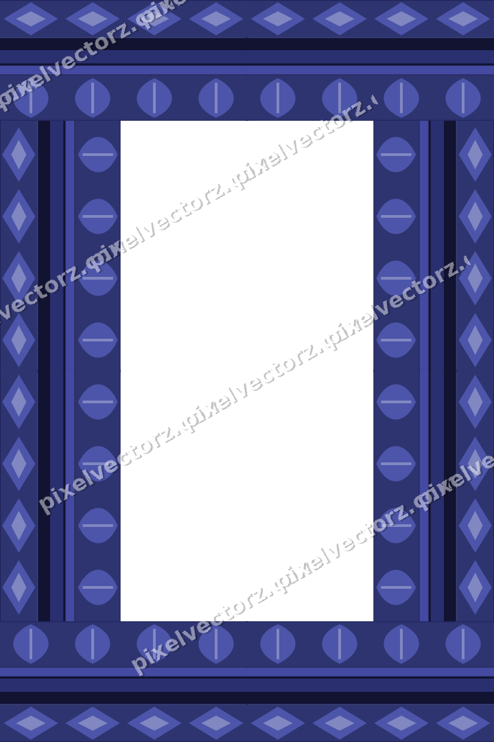 Decorative picture frame border in dark blue with diamond band