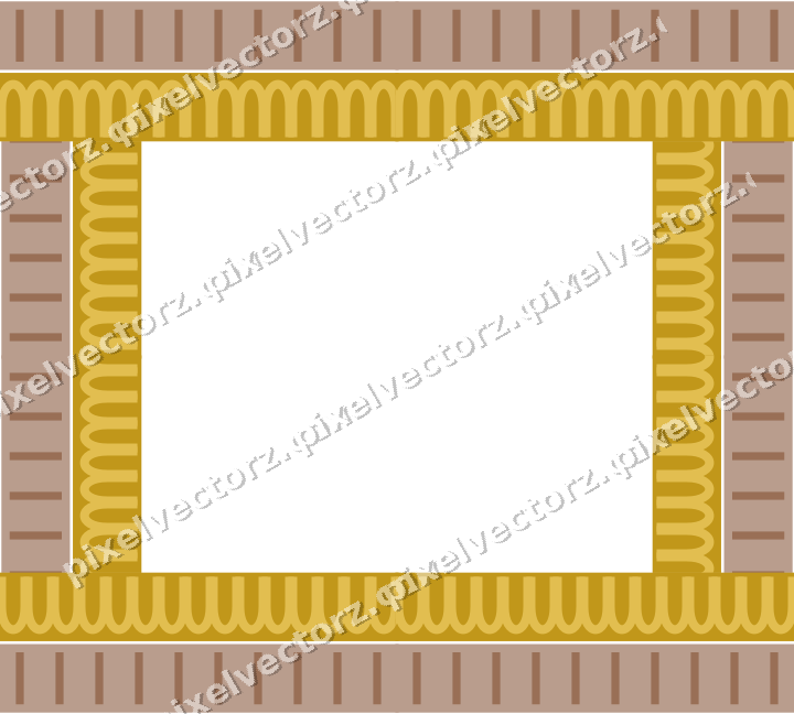 Decorative picture frame border in amber with arcade frieze