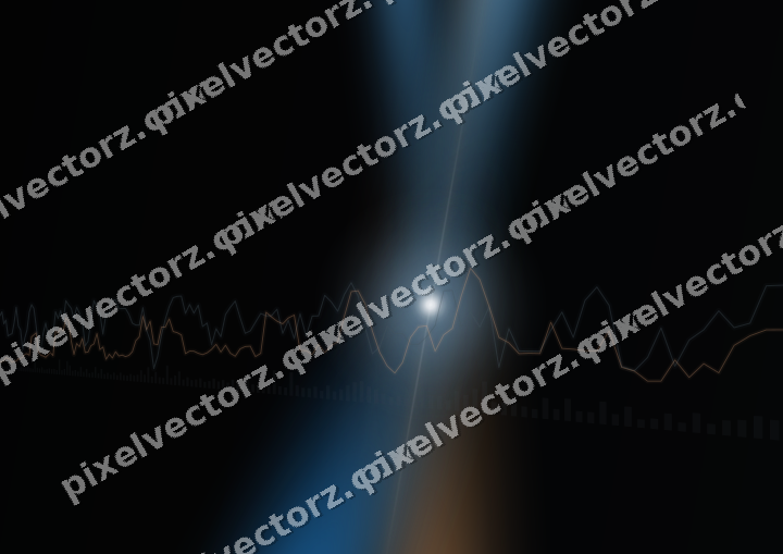Leuchtender Neon Diagramm Hintergrund in Blau und Orange