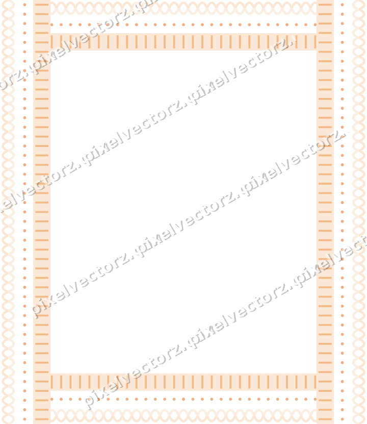 Decorative picture frame border in blue and orange with guilloche