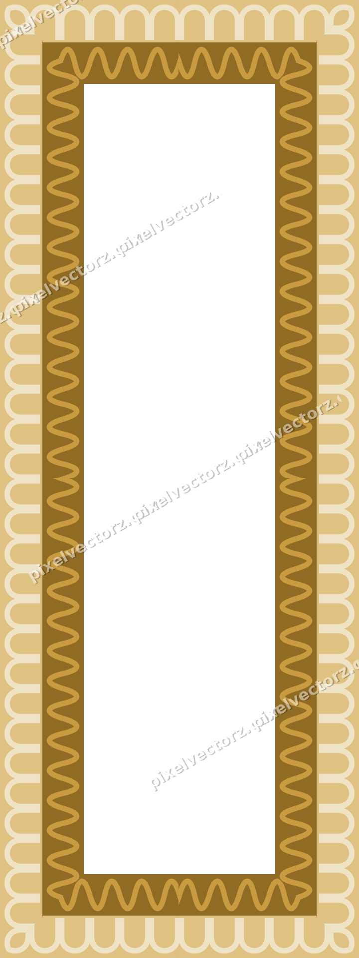 Decorative picture frame border in dark pink with arcade frieze