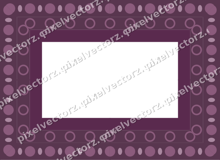 Decorative picture frame border in dark magenta with ring chain