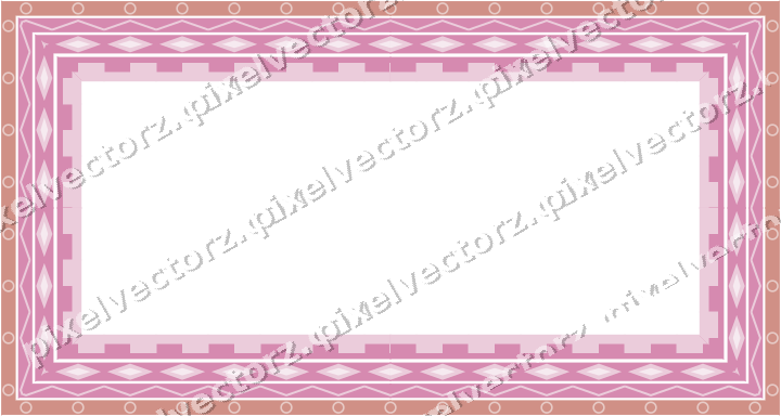 Decorative picture frame border in pale pink with ring chain