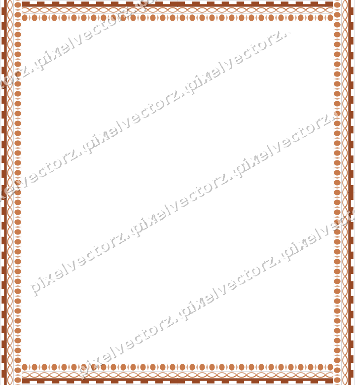 Decorative picture frame border in orange and blue with guilloche