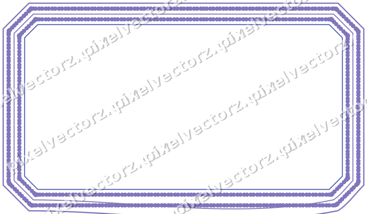 Decorative line art frame in blue and cyan with label plaque