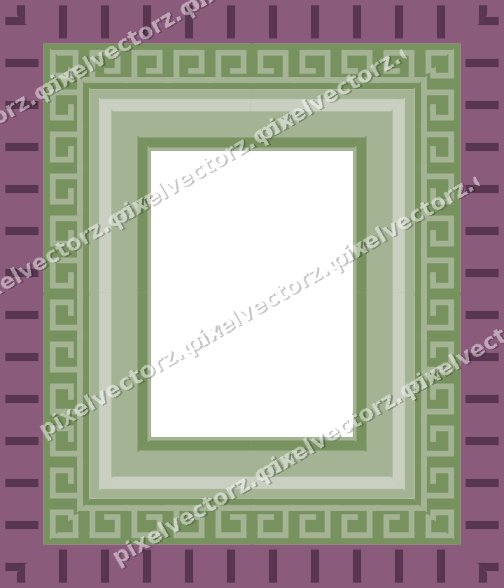 Decorative picture frame border in dark magenta with greek key