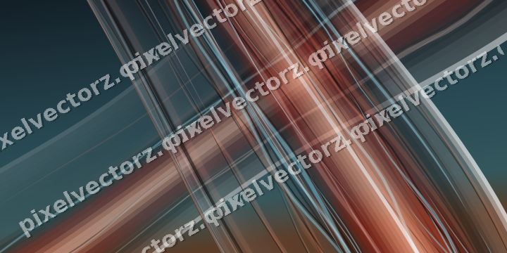 Abstract glass arc in orange and cyan