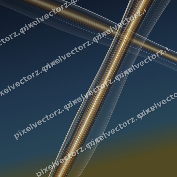 Abstract glass arc in dark blue and amber