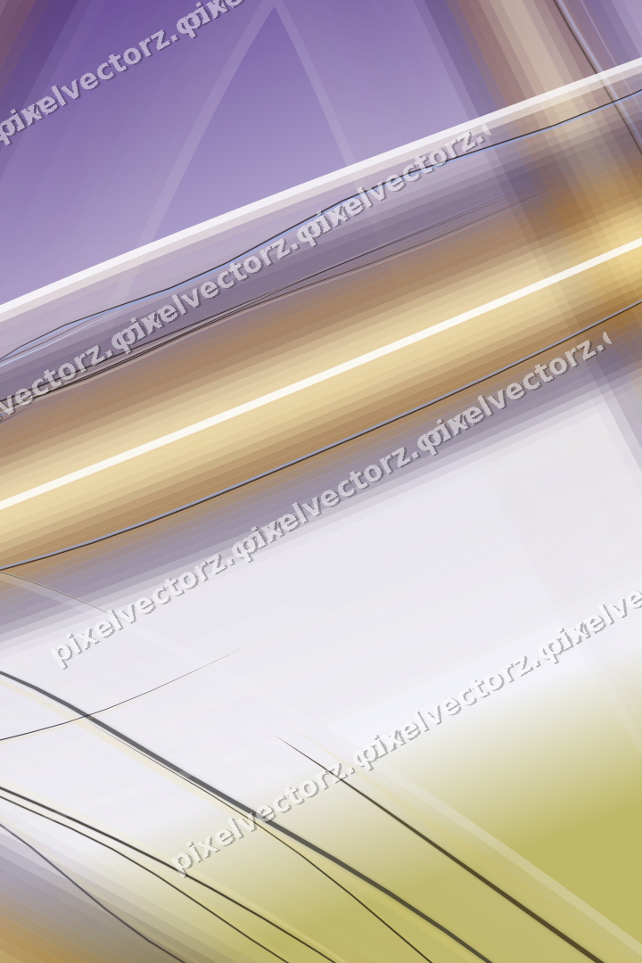 Abstract glass arc in amber and purple
