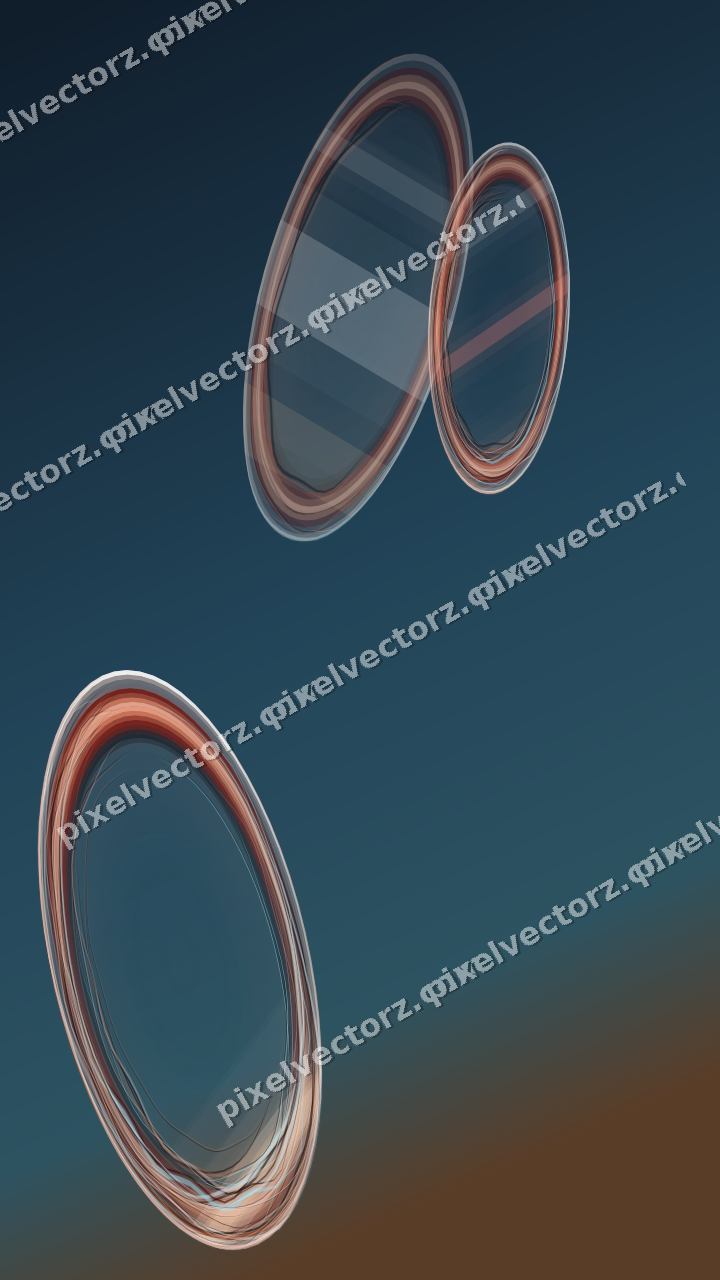 Abstract glass arc in red and orange