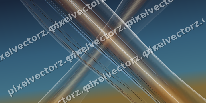 Abstract glass arc in dark blue and orange