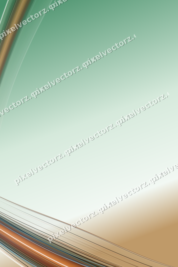 Abstract glass arc in dark green and orange