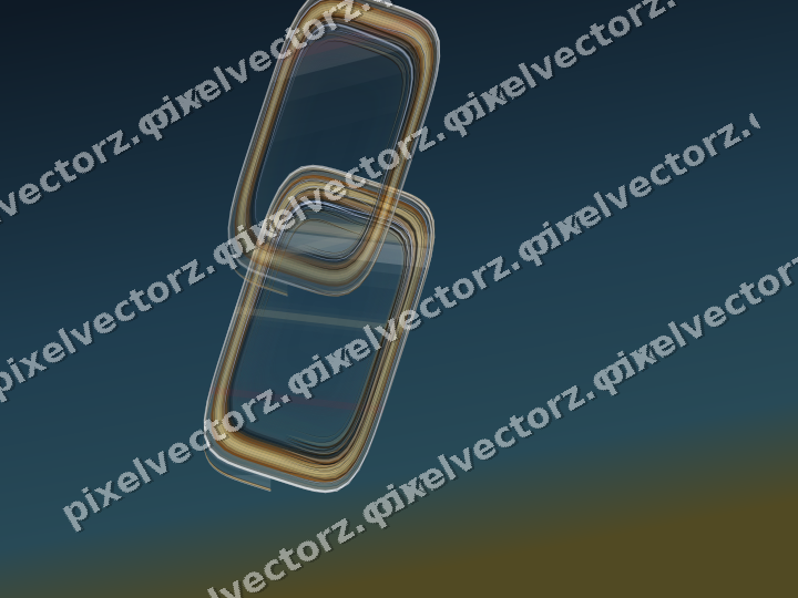 Abstract glass arc in dark pink and red