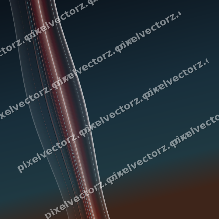 Abstract glass arc in yellow and red